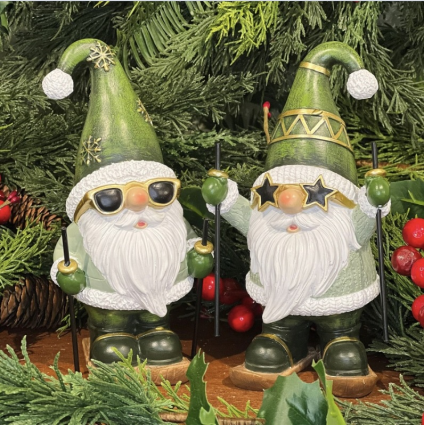 Skiing Santa Figurine 7.5" (Sold Separately) 7.5"H