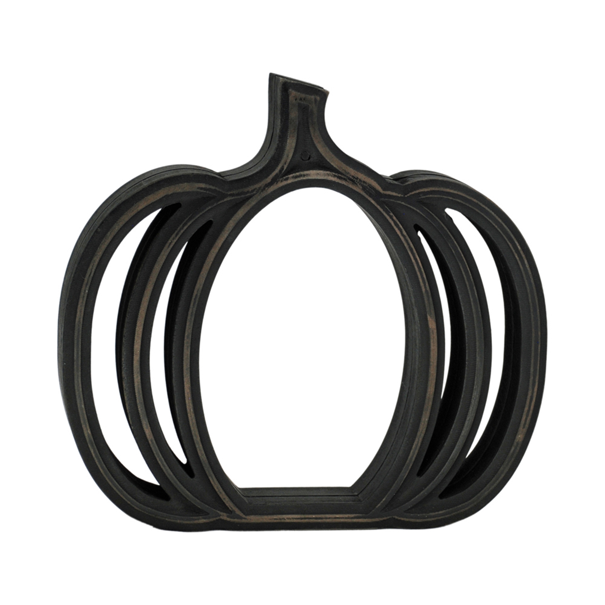 Black Cutout Pumpkin Frame Block 14"