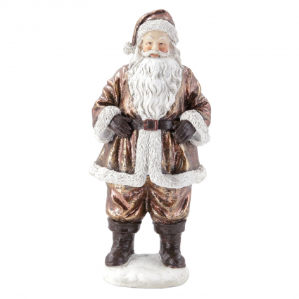 Large Bronze Santa Figurine 10"