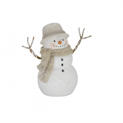 Small Snowfall Snowman Figurine 6"