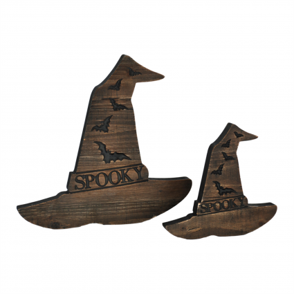 Large Spooky Witch Hat Block 14"