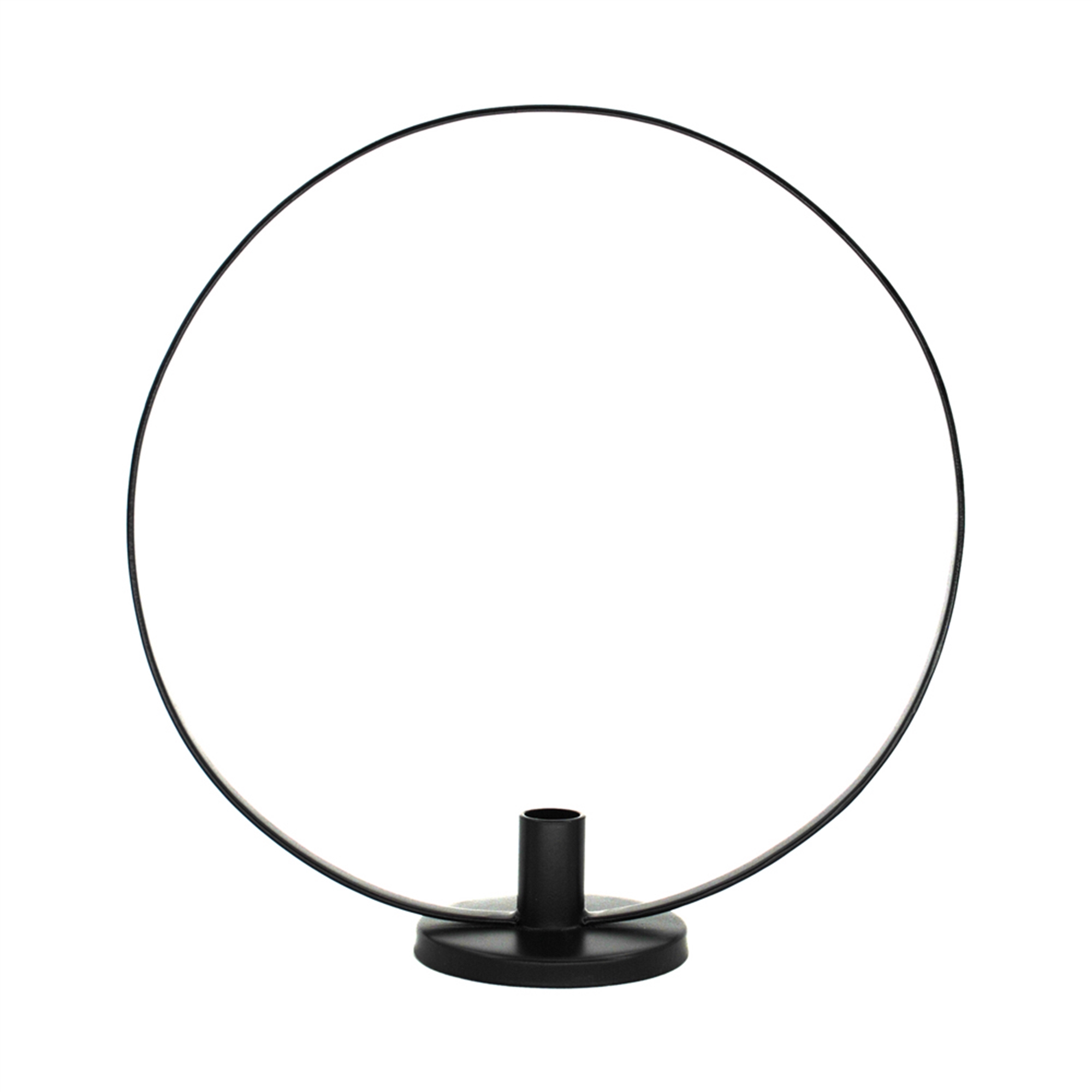 Large Black Loop Taper Candle Holder12"