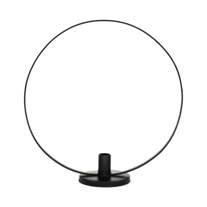 Large Black Loop Taper Candle Holder12"