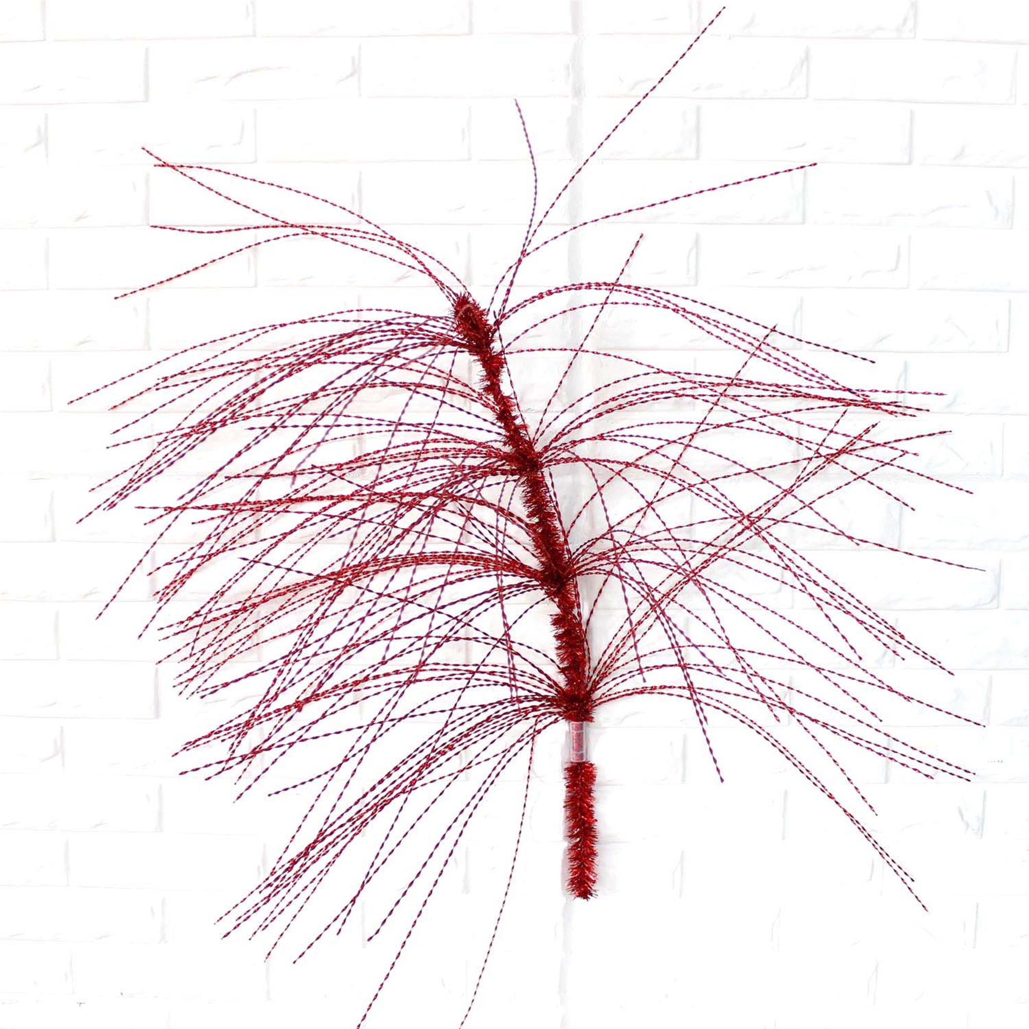 Red Wispy Decorative Pick 36"