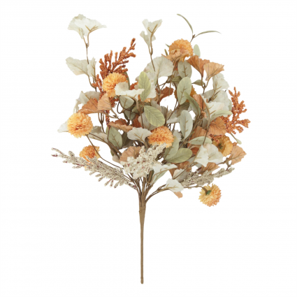 Large Orange Pom Pom Floral Pick 18"