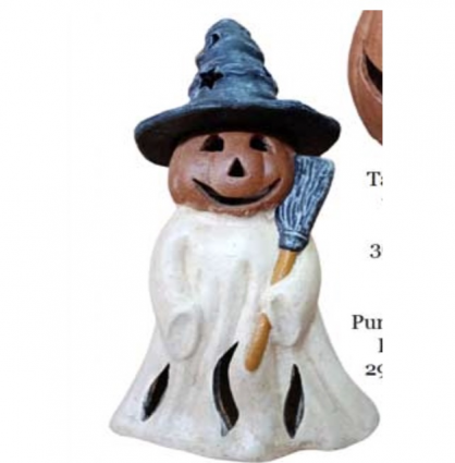 Pumpkin Witch Ghost Figurine