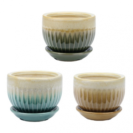 Gina Planter with Attached Saucer 3.75" (Sold Separately)