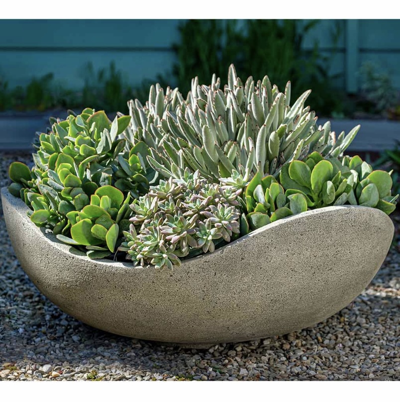 Wave Cast Stone Bowl