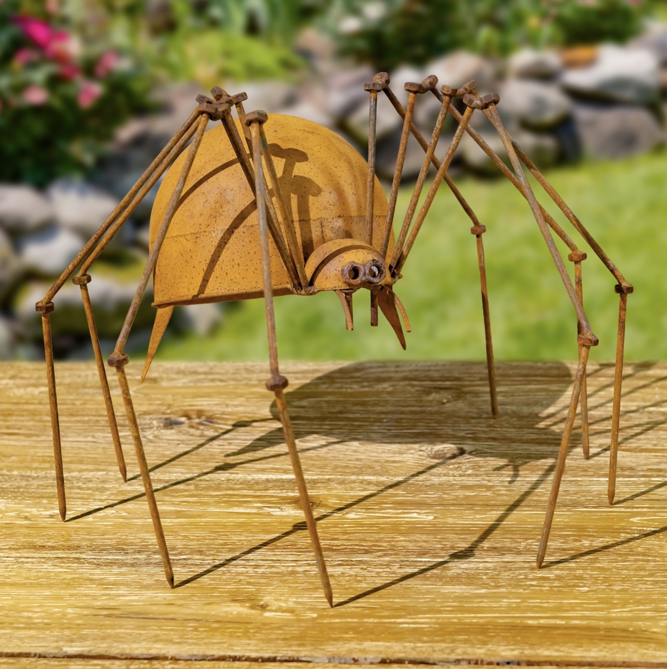 Webster Medium Metal Arachnid Garden Figurine 13"