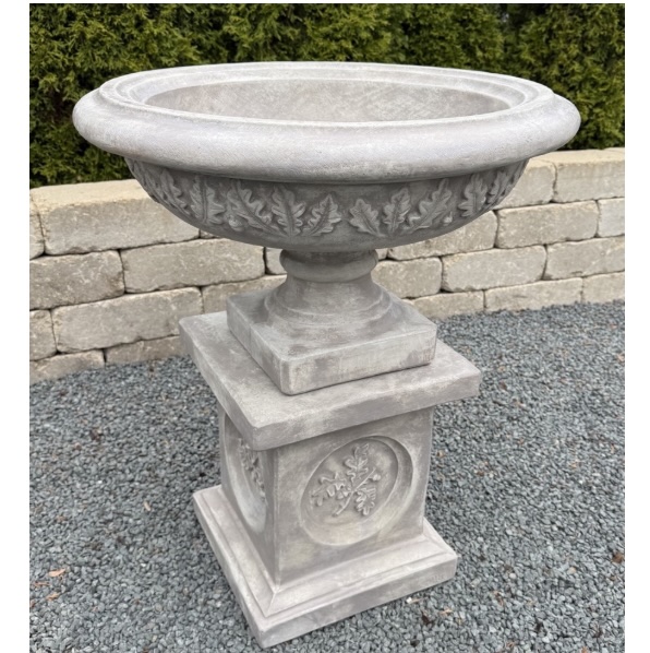 Leaf Motif Cast Stone Planter