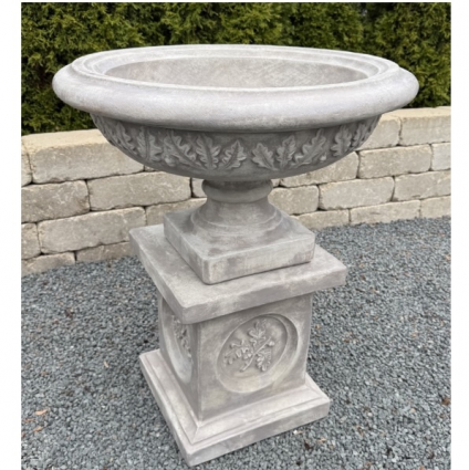 Leaf Motif Cast Stone Planter