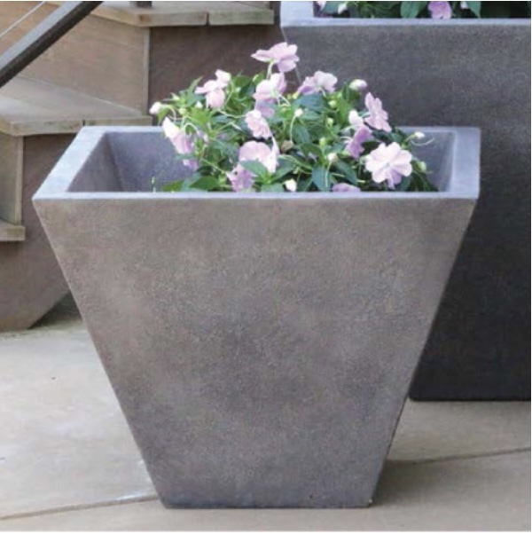 Oblique Cast Stone Planter 