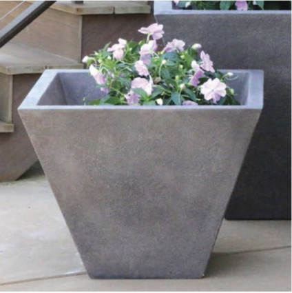 Oblique Cast Stone Planter 