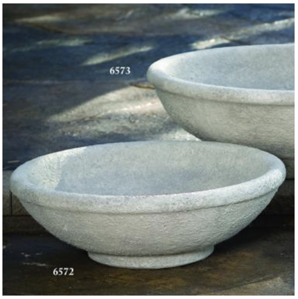 Medium Low Bowl Cast Stone Planter