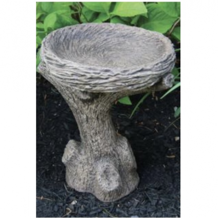 Petite One Piece Nest Concrete Bird Bath