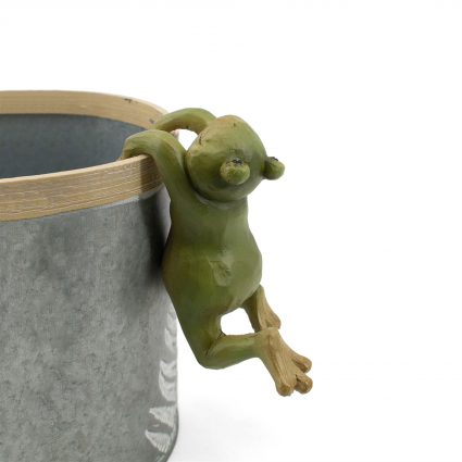 Resin Frog Pot Hanger 4"