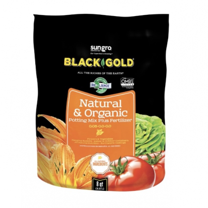 Sun Gro Black & Gold Organic Potting Soil 8qt Bag
