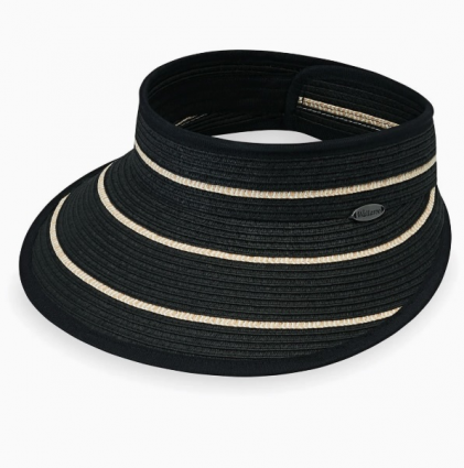 Savannah Black & Camel Sun Visor