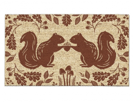 Woodland Squirrel Stencil Doormat