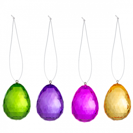 Bright Hanging Egg Ornament 1.75" (Sold Separately)