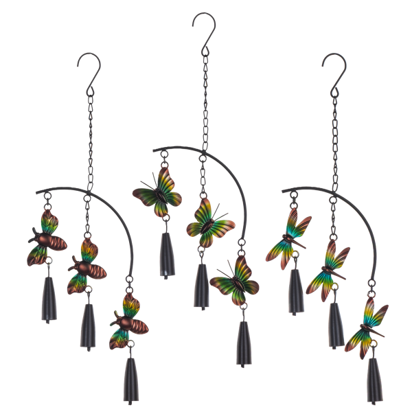 Painted Garden Bug Wind Chime 21"  (Sold Separately)