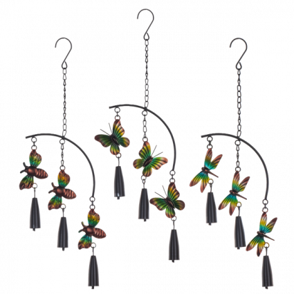 Painted Garden Bug Wind Chime 21"  (Sold Separately)