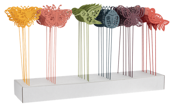 Painted Pollinator Garden Stake 15" (Sold Separately)