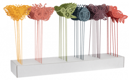 Painted Pollinator Garden Stake 15" (Sold Separately)