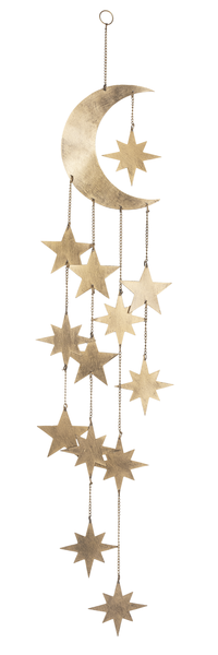 Celestial Moon and Stars Wind Chime 45" 