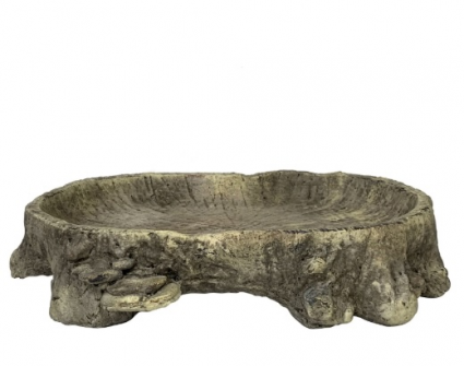 Faux Bois Cement Basin 13"