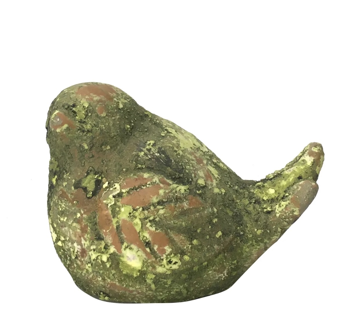 Little Mossy Cement Bird 4"
