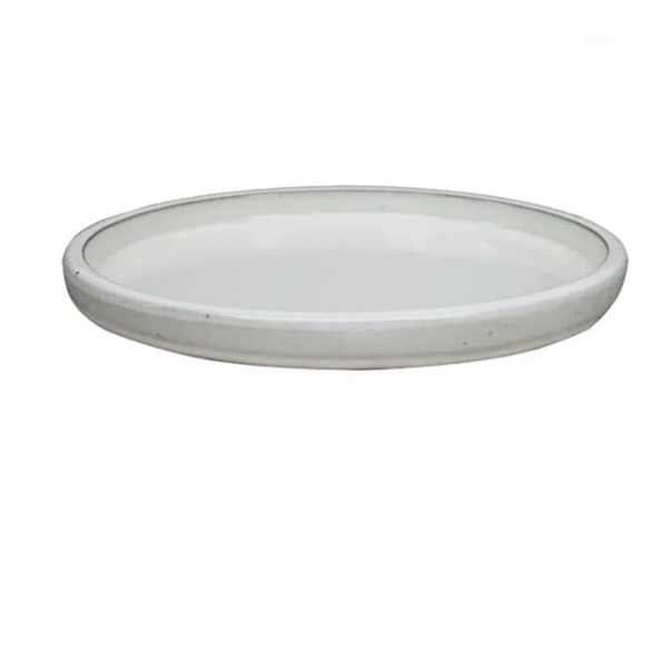 Beige Ceramic Saucer 11.75"