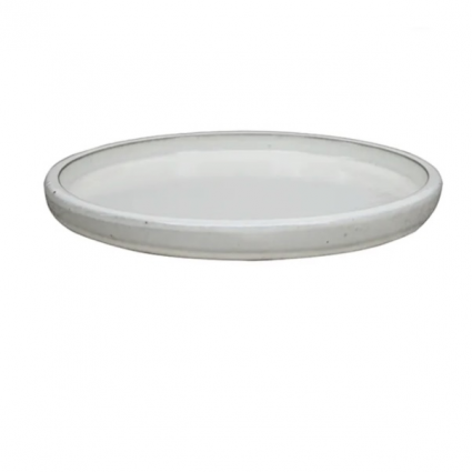 Beige Ceramic Saucer 11.75"