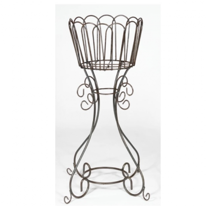 Scrollwork Iron Plant Stand 34"