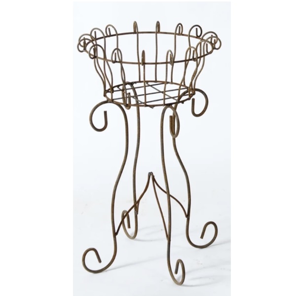 Small Green Parisian Flower Planter Stand 25"