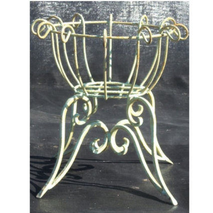 Heavy Wrought Iron Short Planter Stand 18"