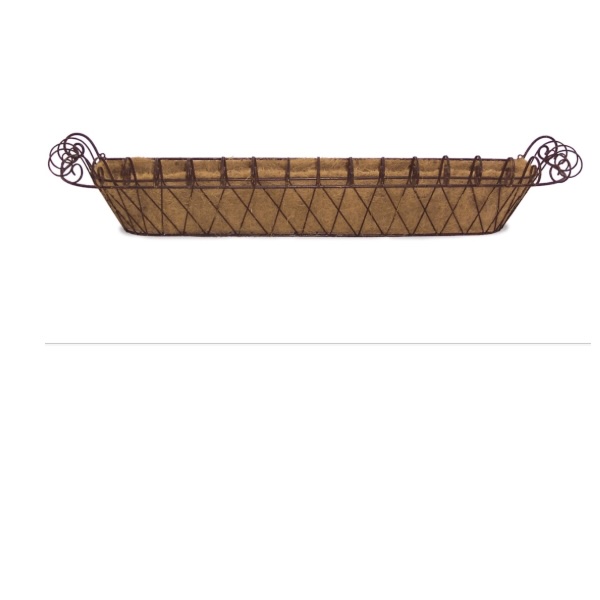 Large French Metal Window Box with Coco Liner 46"