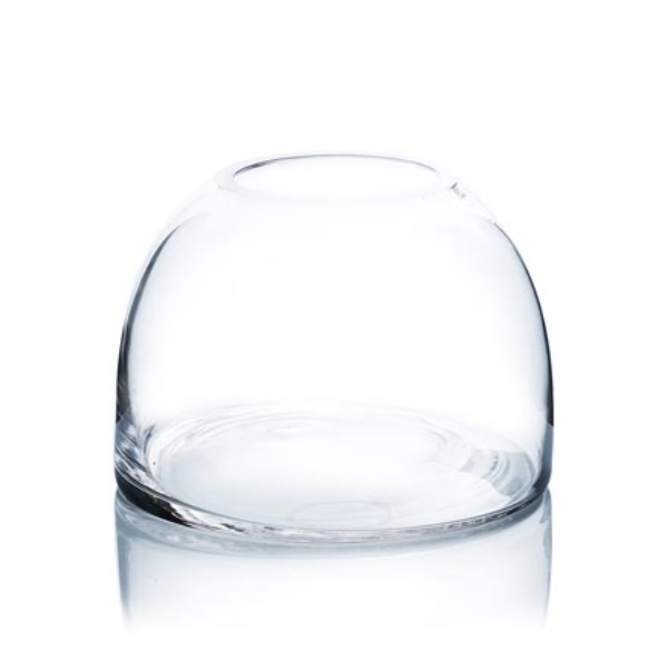 Dome-Shaped Glass Vase 7.75"