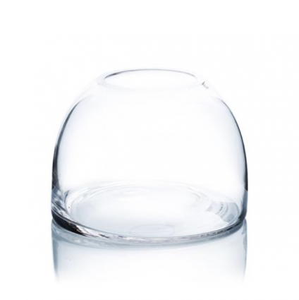 Dome-Shaped Glass Vase 7.75"