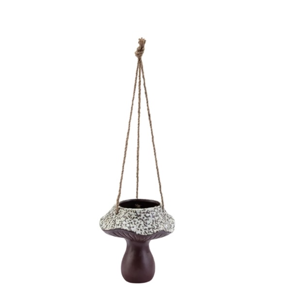 Brown Hanging Mushroom Planter
