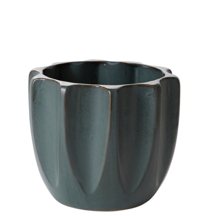 Large Beaumont Blue Ceramic Pot 7.5"