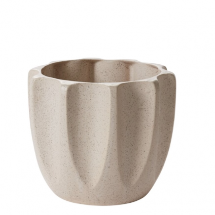 Large Beaumont Off-White Ceramic Pot 7.5"