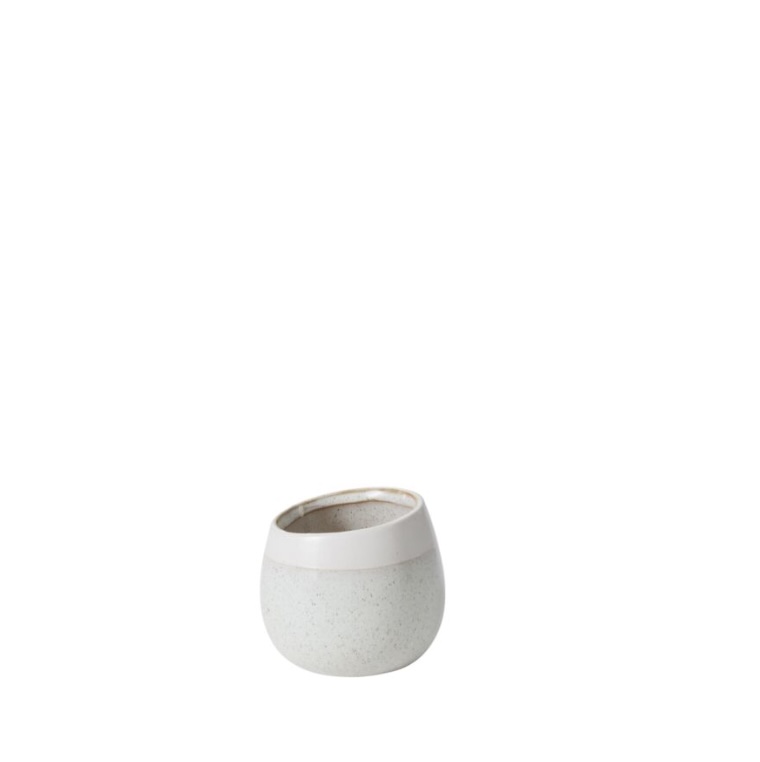 Choice Off-White Ceramic Pot 3"