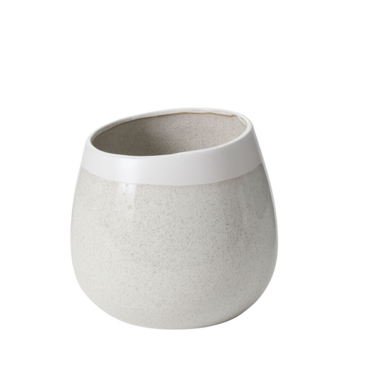 Choice Off-White Ceramic Pot 7.5"