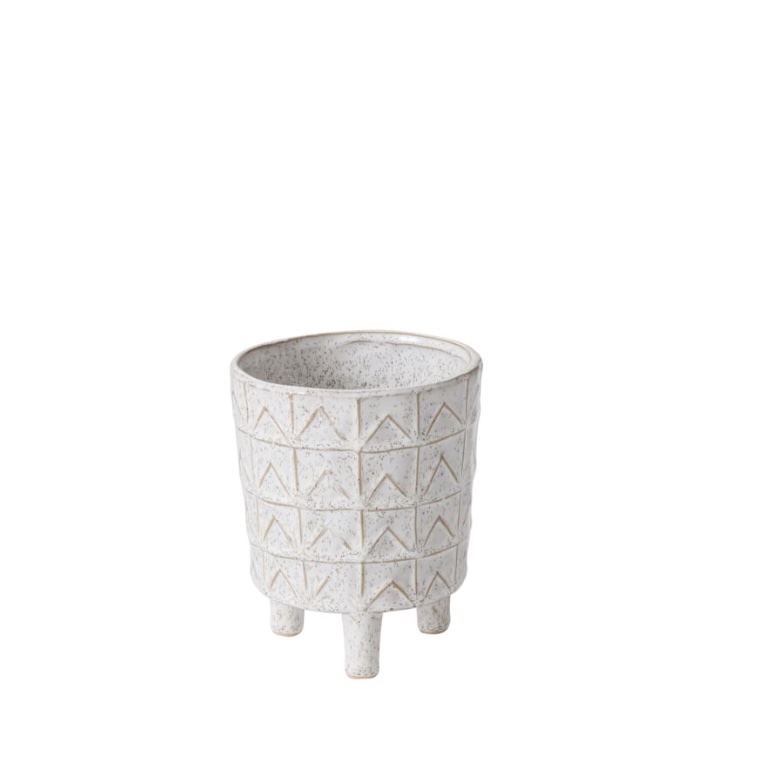 Amrit Textured Stoneware Pot 4.25"