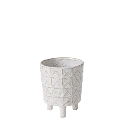 Amrit Textured Stoneware Pot 4.25"