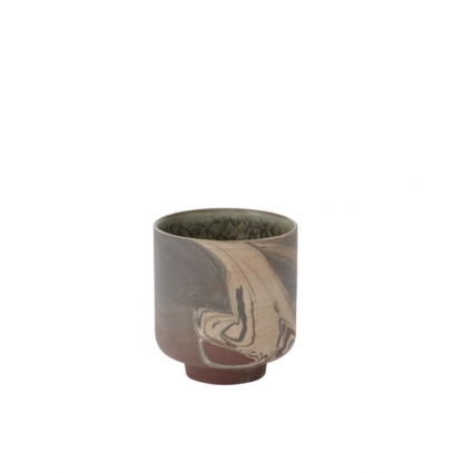 Tedros Marbled Stoneware Pot 4"