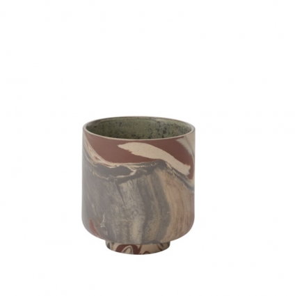 Tedros Marbled Stoneware Pot 5.25"