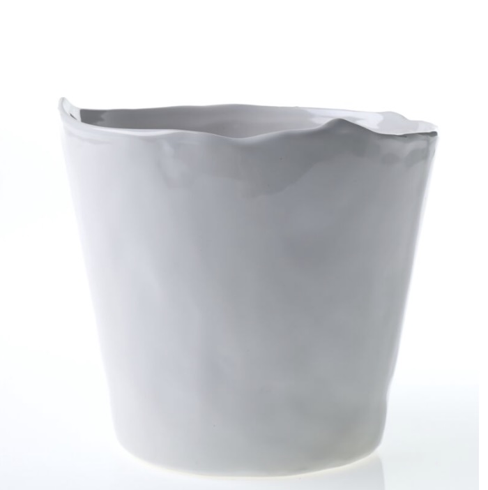 Journey White Pot 7" x 6.25"