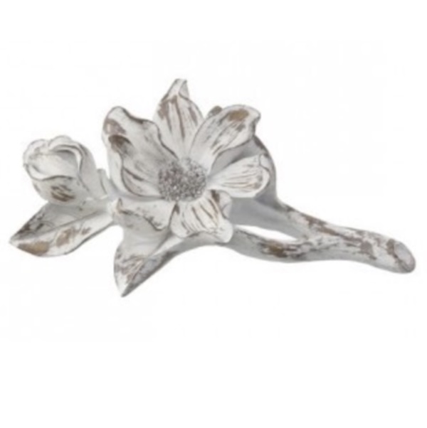 Resin Magnolia Flower Table D&eacute;cor 10.25"